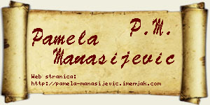 Pamela Manasijević vizit kartica